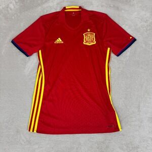 VTG Adidas Climacool Spain National Team Soccer Jersey Mens Small Red Preowned‎